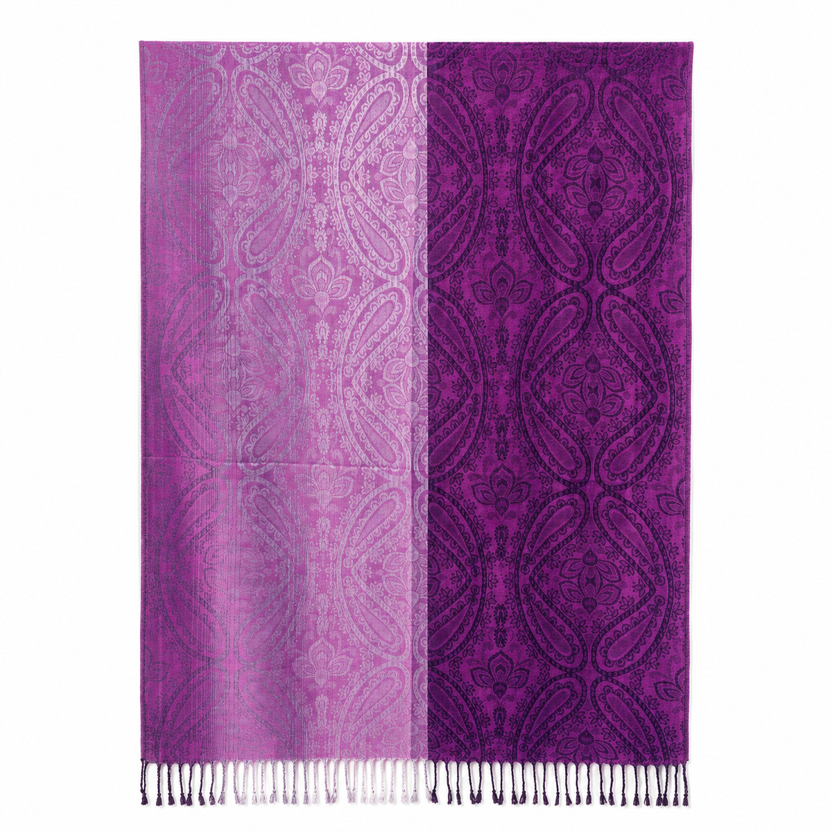 Elegantní šál s kašmírovým a hedvábným efektem – 178 × 70 cm