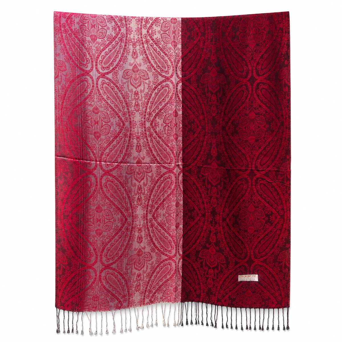 Elegantní šál s kašmírovým a hedvábným efektem – 178 × 70 cm