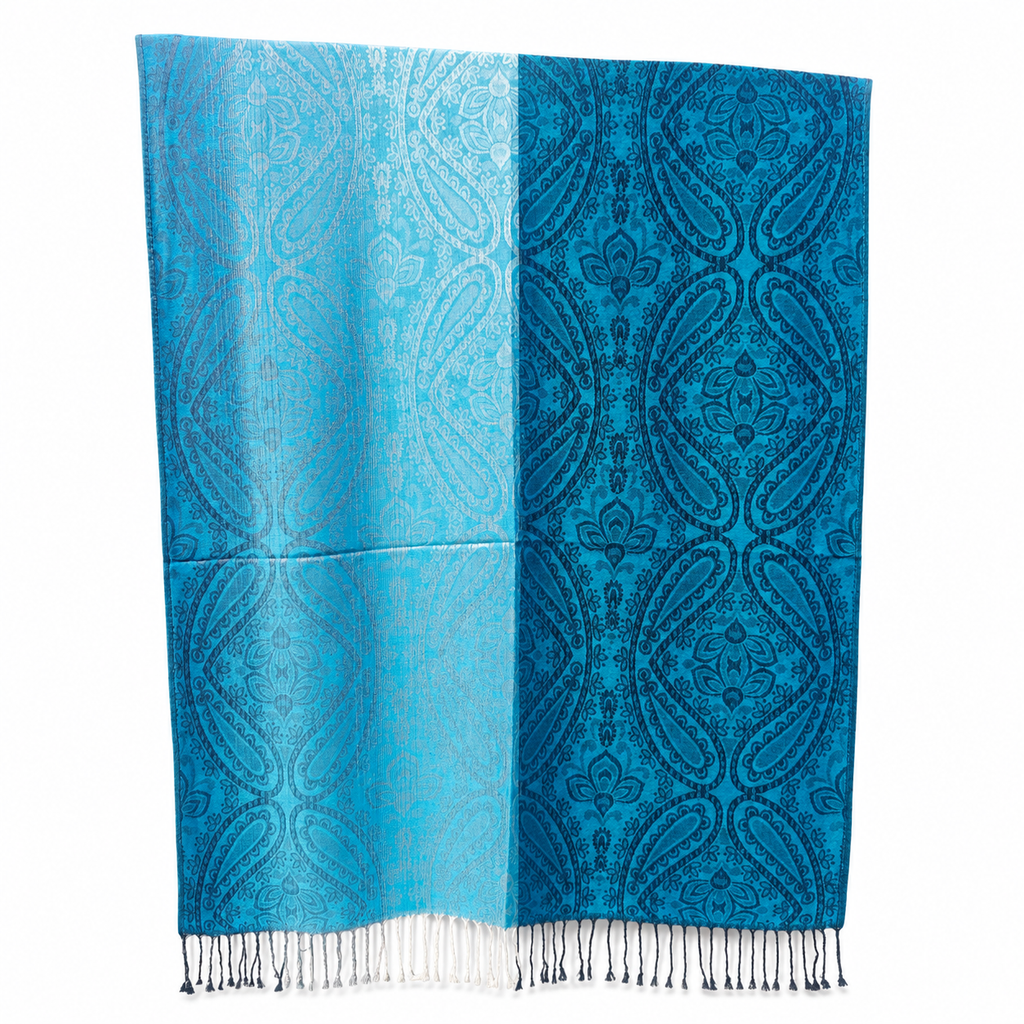 Elegantní šál s kašmírovým a hedvábným efektem – 178 × 70 cm