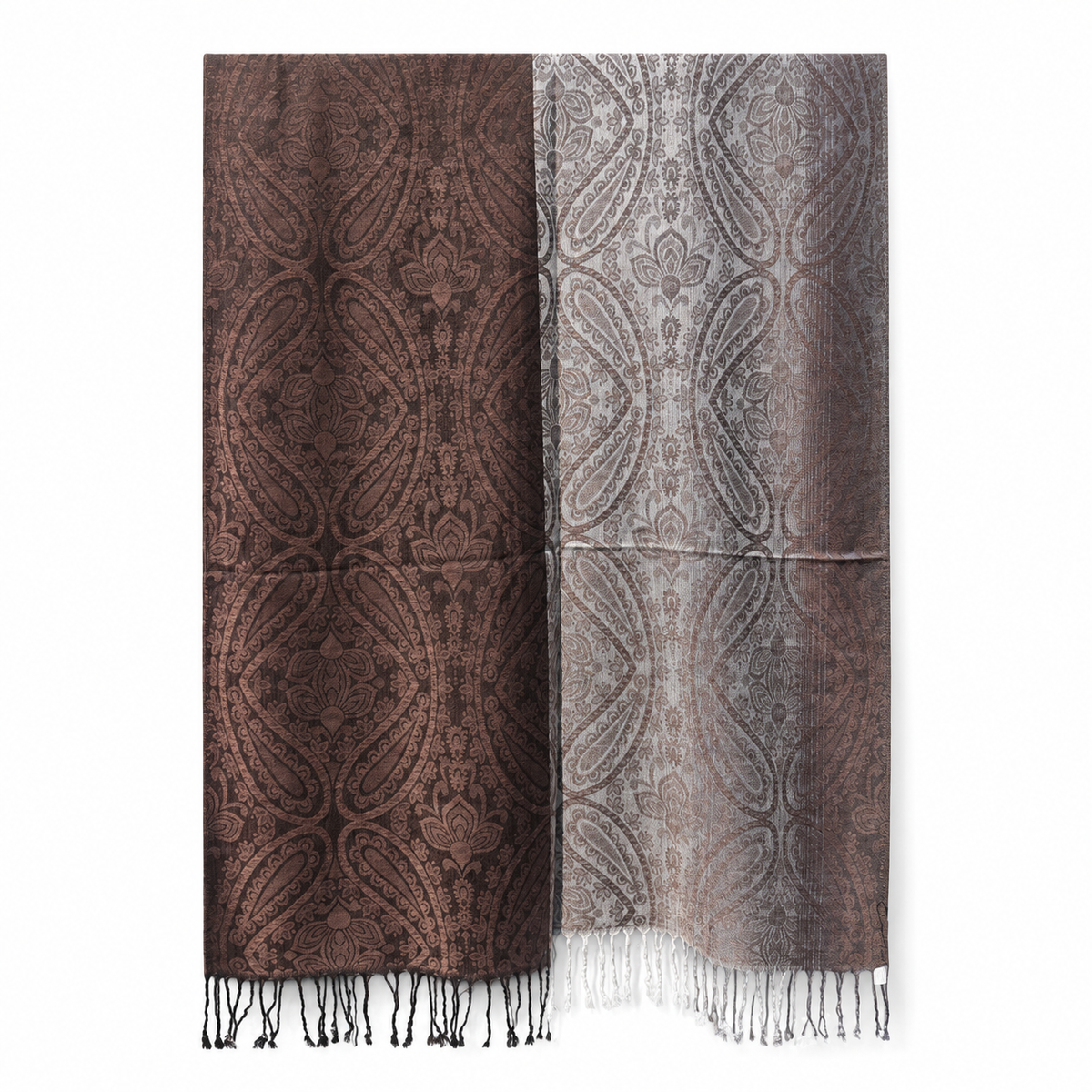 Elegantní šál s kašmírovým a hedvábným efektem – 178 × 70 cm